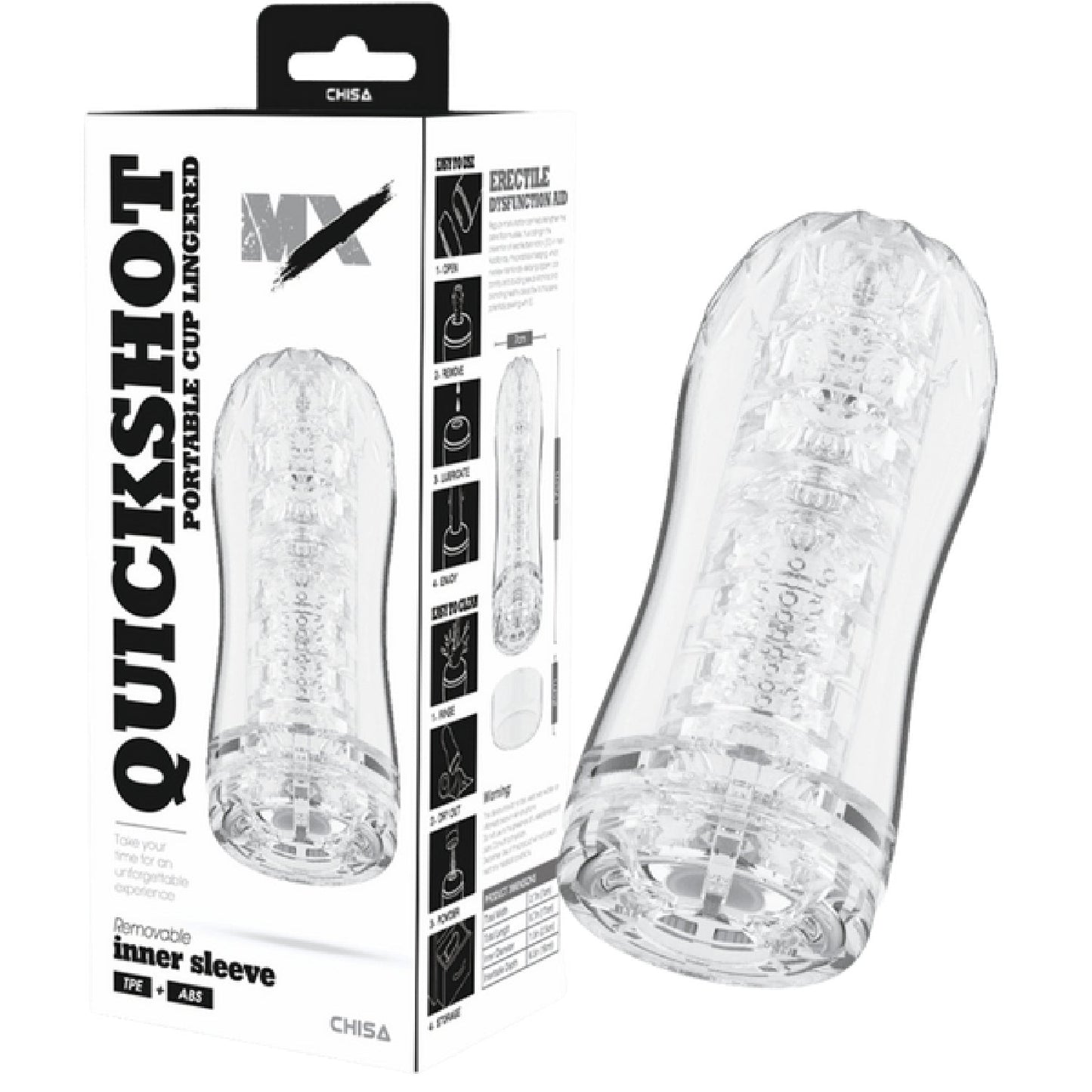 Quickshot Portable Cup – 17cm Super-Soft Sucking Male Stroker > Sex Toys For Men > Masturbators Cup - Tophatter Daily Deals