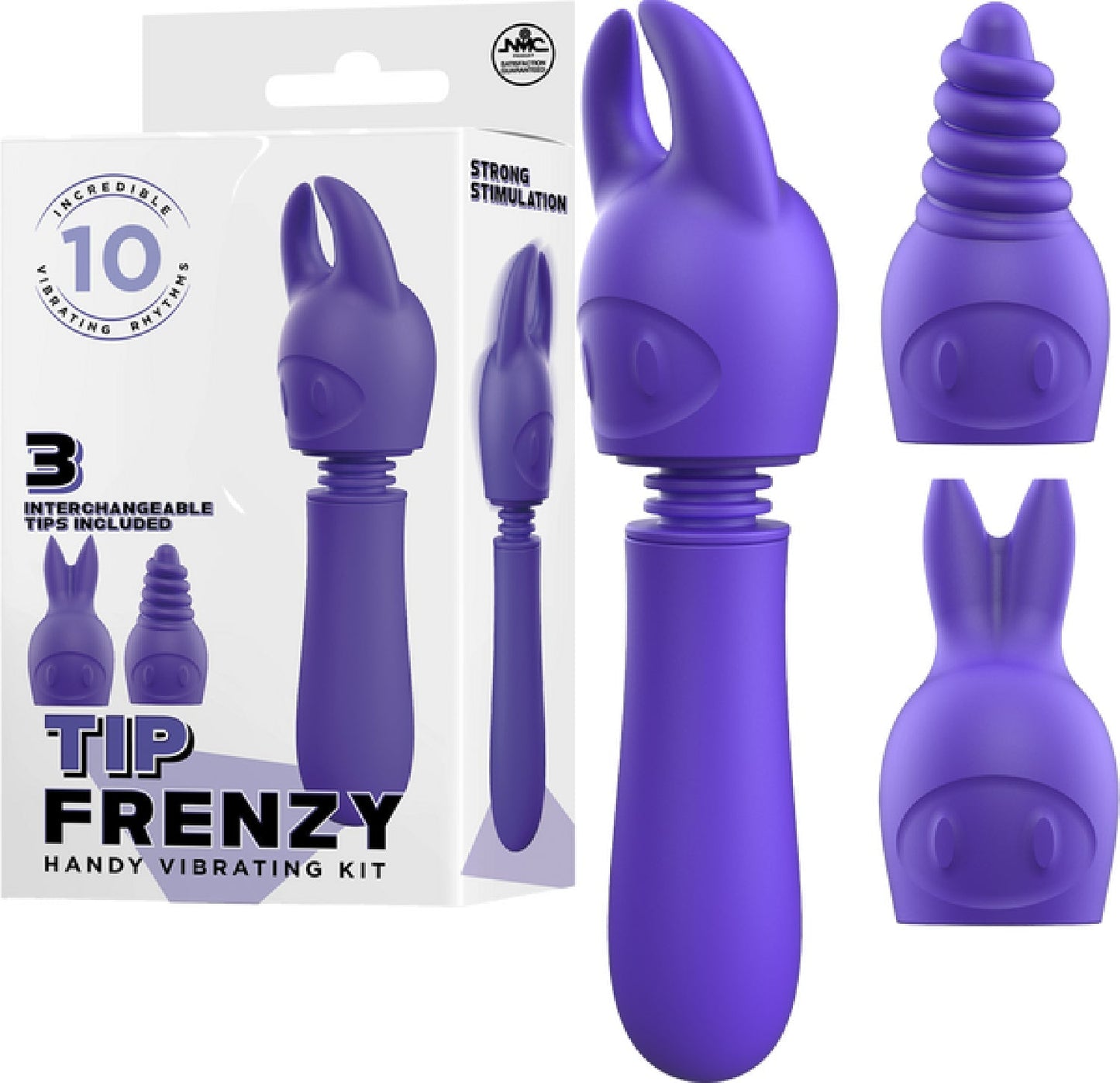 Tip Frenzy – Rechargeable Splash Proof Flexible Shaft Vibrator with 10 Rhythms > Vibrators > Mini Vibrators - Tophatter Daily Deals