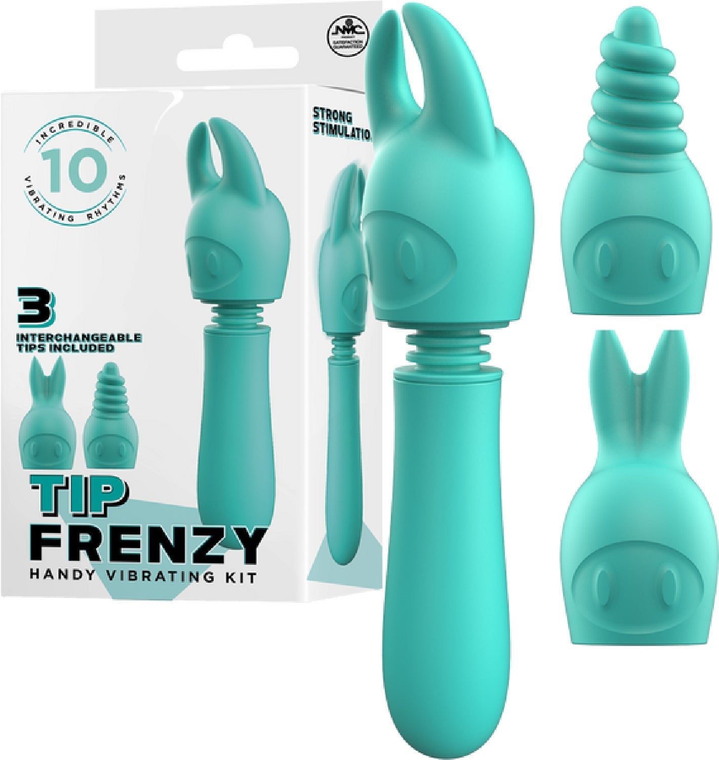 Tip Frenzy – Rechargeable Splash Proof Flexible Shaft Vibrator with 10 Rhythms > Vibrators > Mini Vibrators - Tophatter Daily Deals