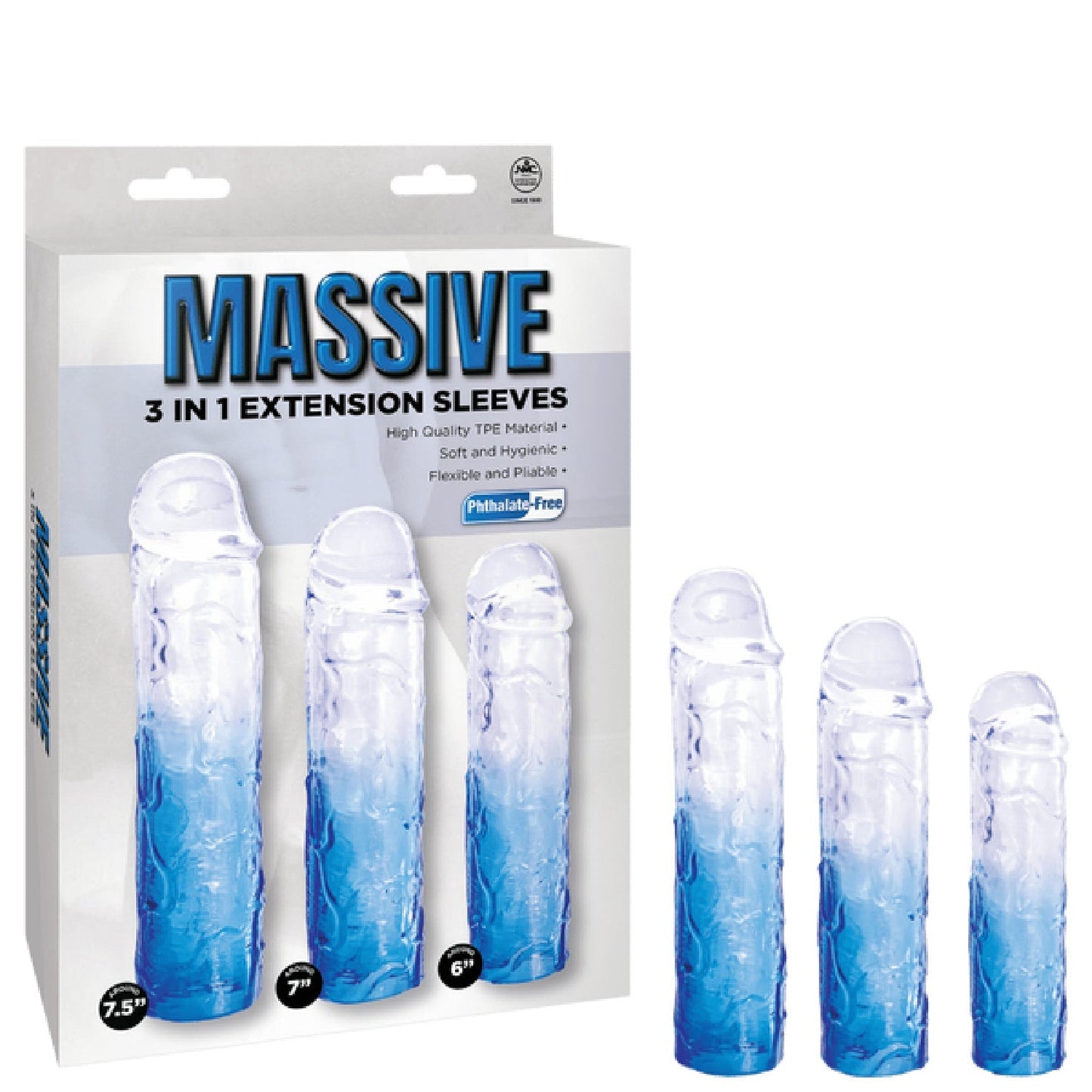 3 in 1 Extension Sleeve (Smoke) – High-Quality TPE Material Soft Flexible Sleeve with Multiple Sizes > Sex Toys For Men > Penis Sleeves - Tophatter Daily Deals