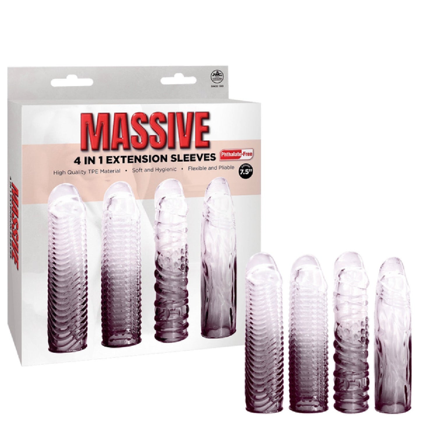 4 in 1 Extension Sleeve (Smoke) – Soft Flexible 7.5 Inch Sleeve > Sex Toys For Men > Penis Sleeves - Tophatter Daily Deals