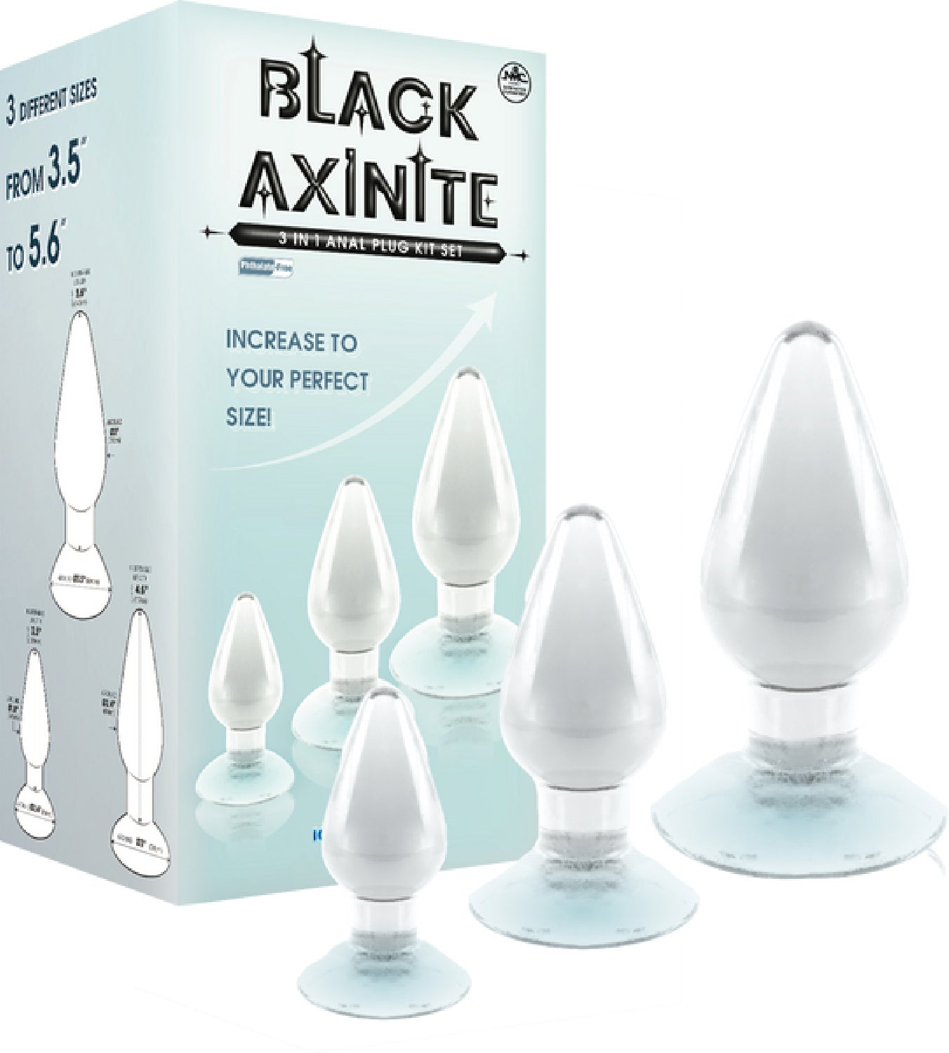 3 In 1 Anal Plug Kit – Flexible Hygienic Suction Cup Base Anal Plugs > Anal Range > Butt Plug Kits - Tophatter Daily Deals