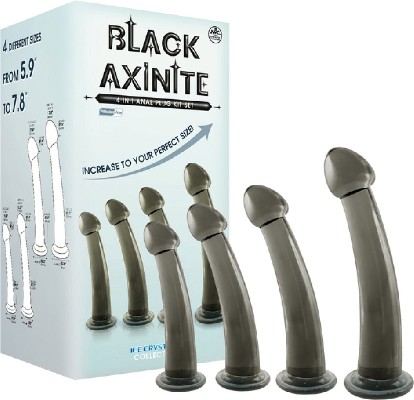 4 in 1 Anal Plug Kit – Flexible Hygienic Suction Cup Base Anal Plugs > Anal Range > Butt Plug Kits - Tophatter Daily Deals