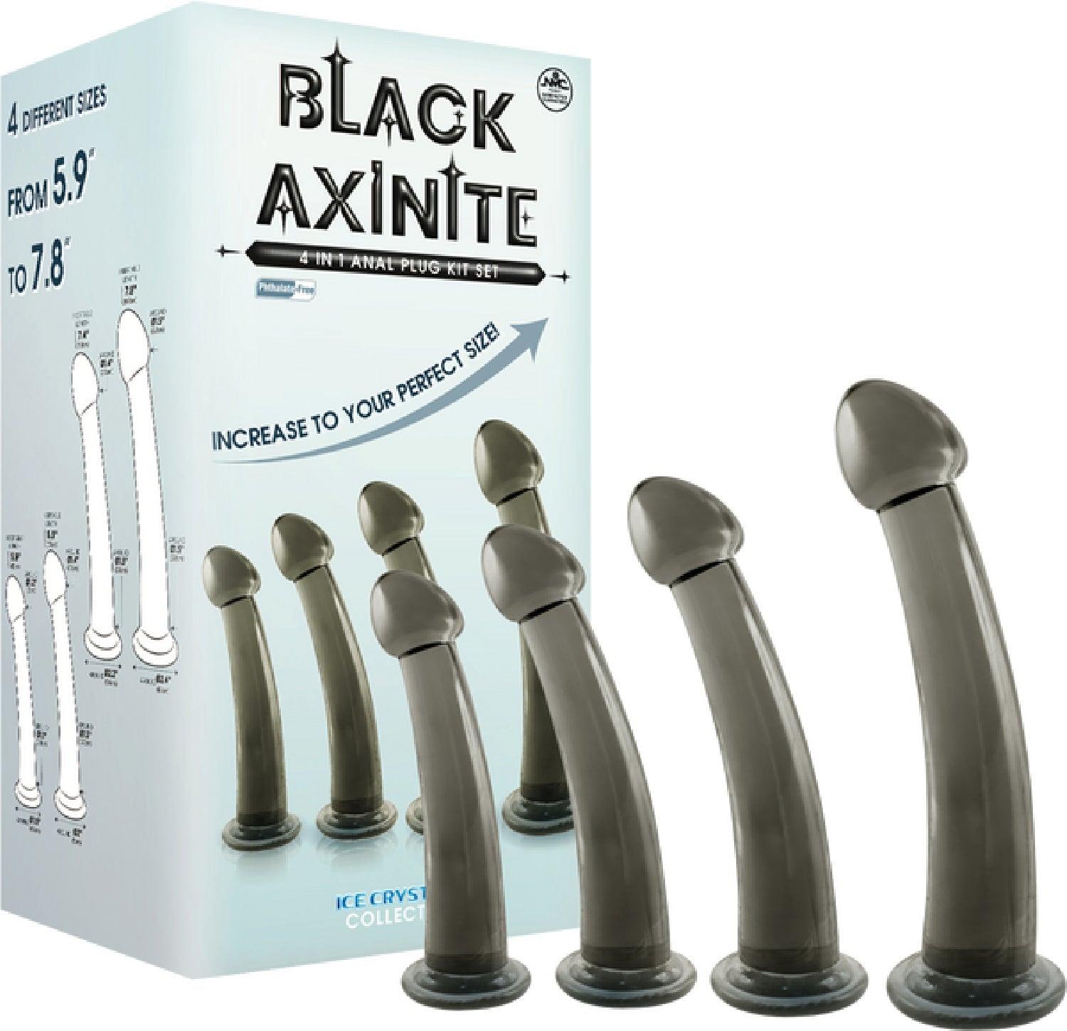 4 in 1 Anal Plug Kit – Flexible Hygienic Suction Cup Base Anal Plugs > Anal Range > Butt Plug Kits - Tophatter Daily Deals
