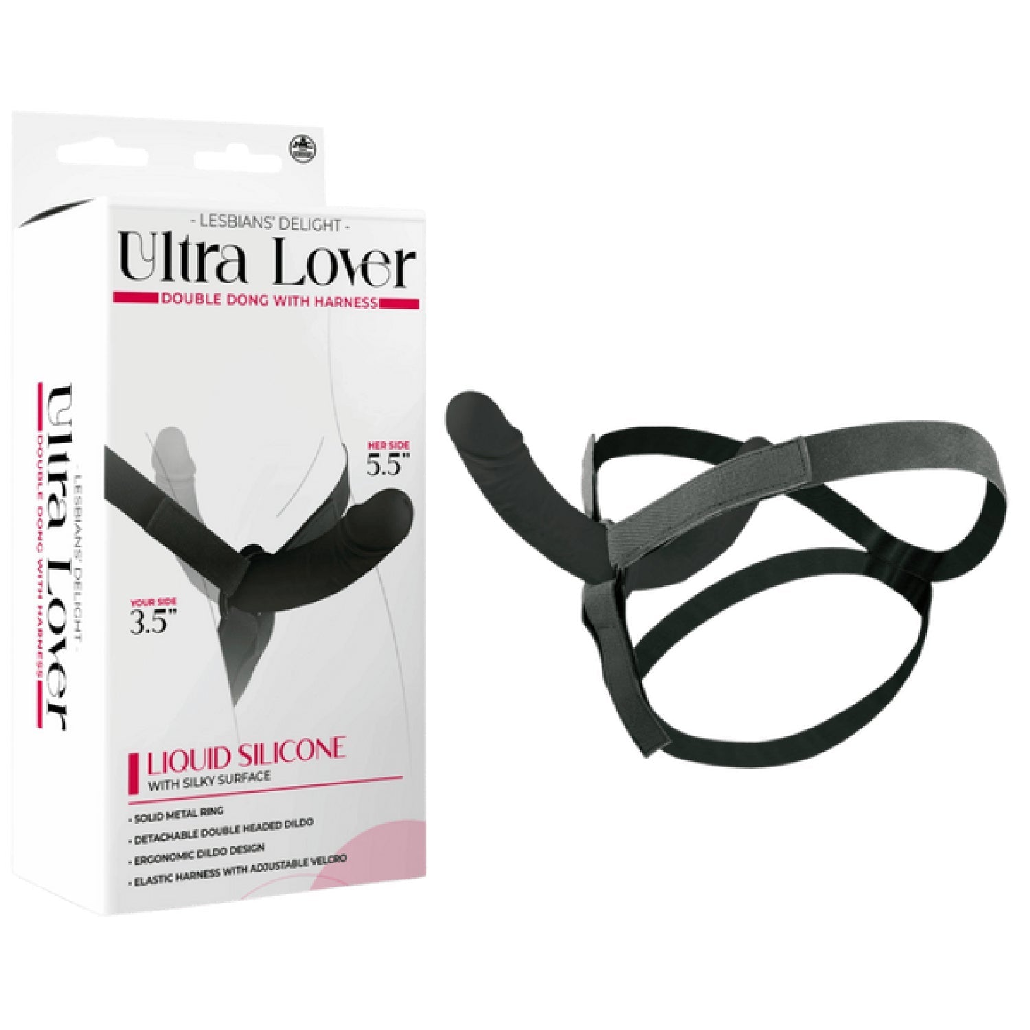 Ultra Lover Double Dong Penetrix with Harness – Ergonomic Silicone Dildo Set > Dildos > Strap On Dildos - Tophatter Daily Deals