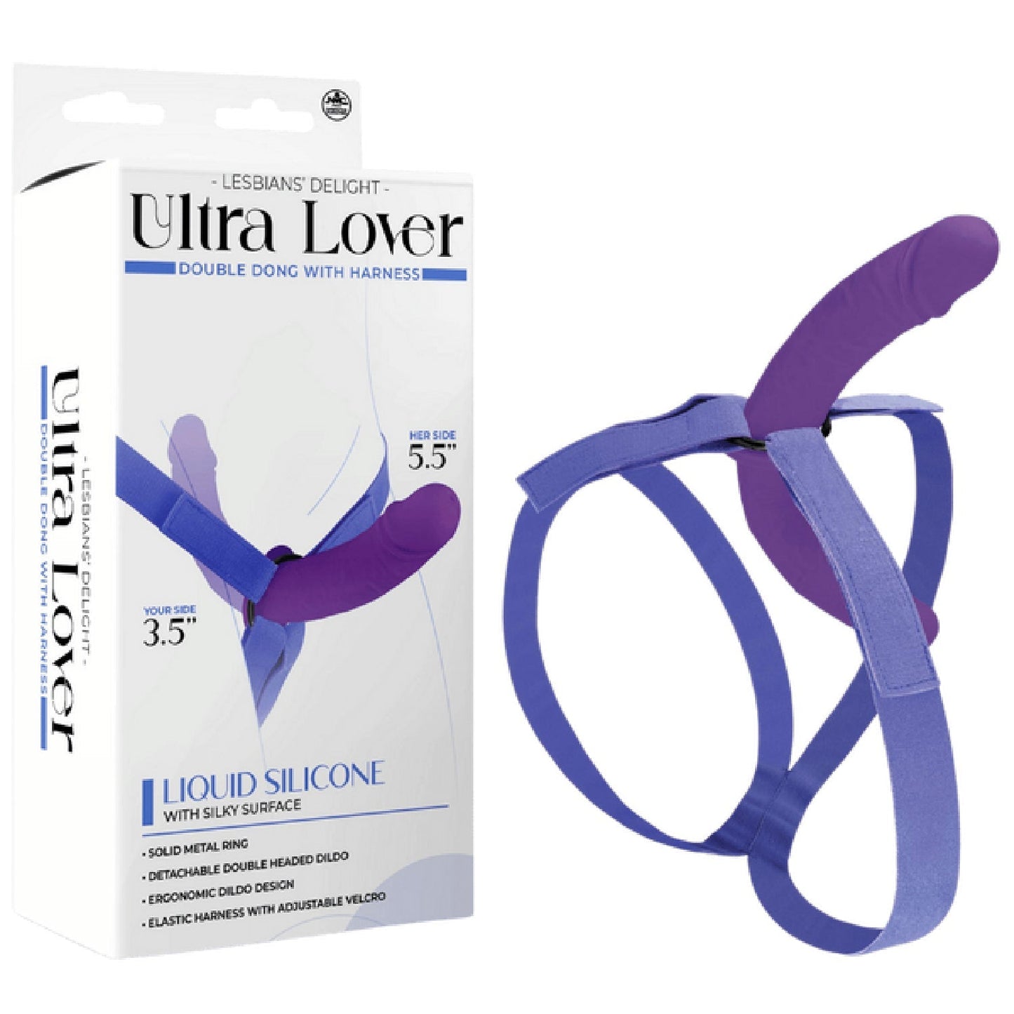 Ultra Lover Double Dong Penetrix with Harness – Ergonomic Silicone Dildo Set > Dildos > Strap On Dildos - Tophatter Daily Deals