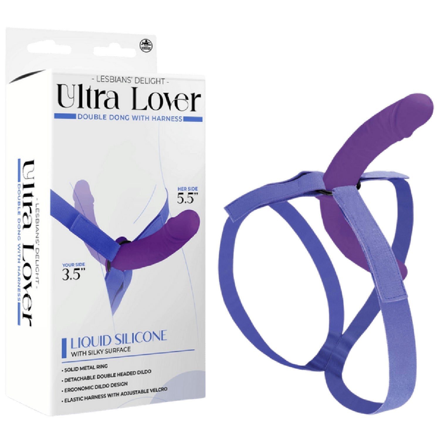 Ultra Lover Double Dong Penetrix with Harness – Ergonomic Silicone Dildo Set > Dildos > Strap On Dildos - Tophatter Daily Deals