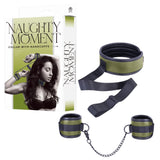 Adjustable Brown Collar with Handcuffs – Velcro Lock, Webbing Strap, 22.4cm Chain > Bondage Gear > Restraints - Tophatter Daily Deals