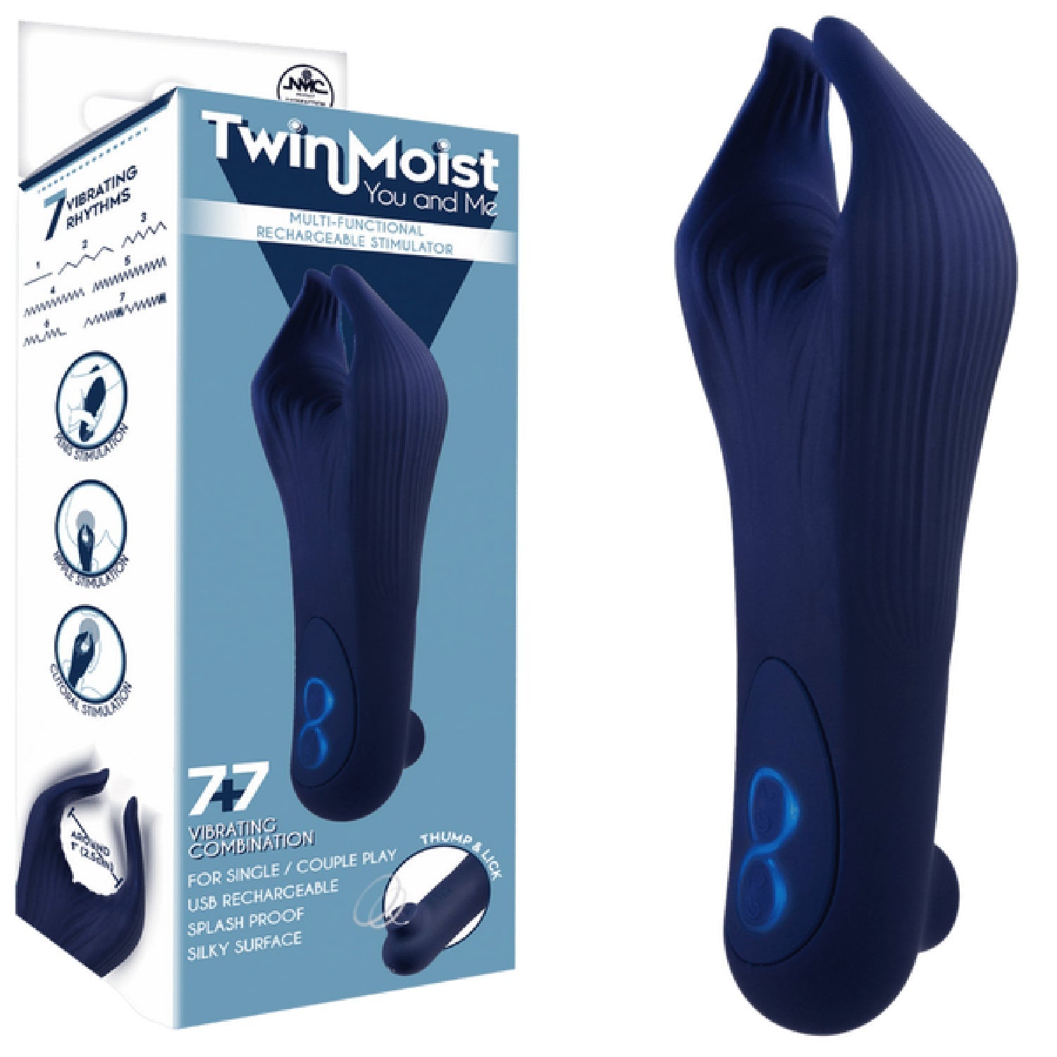 TwinMoist - Multi-Functional Rechargeable Stimulator – Splash Proof USB Rechargeable Vibrator > Sex Toys > Couples Toys - Tophatter Daily Deals