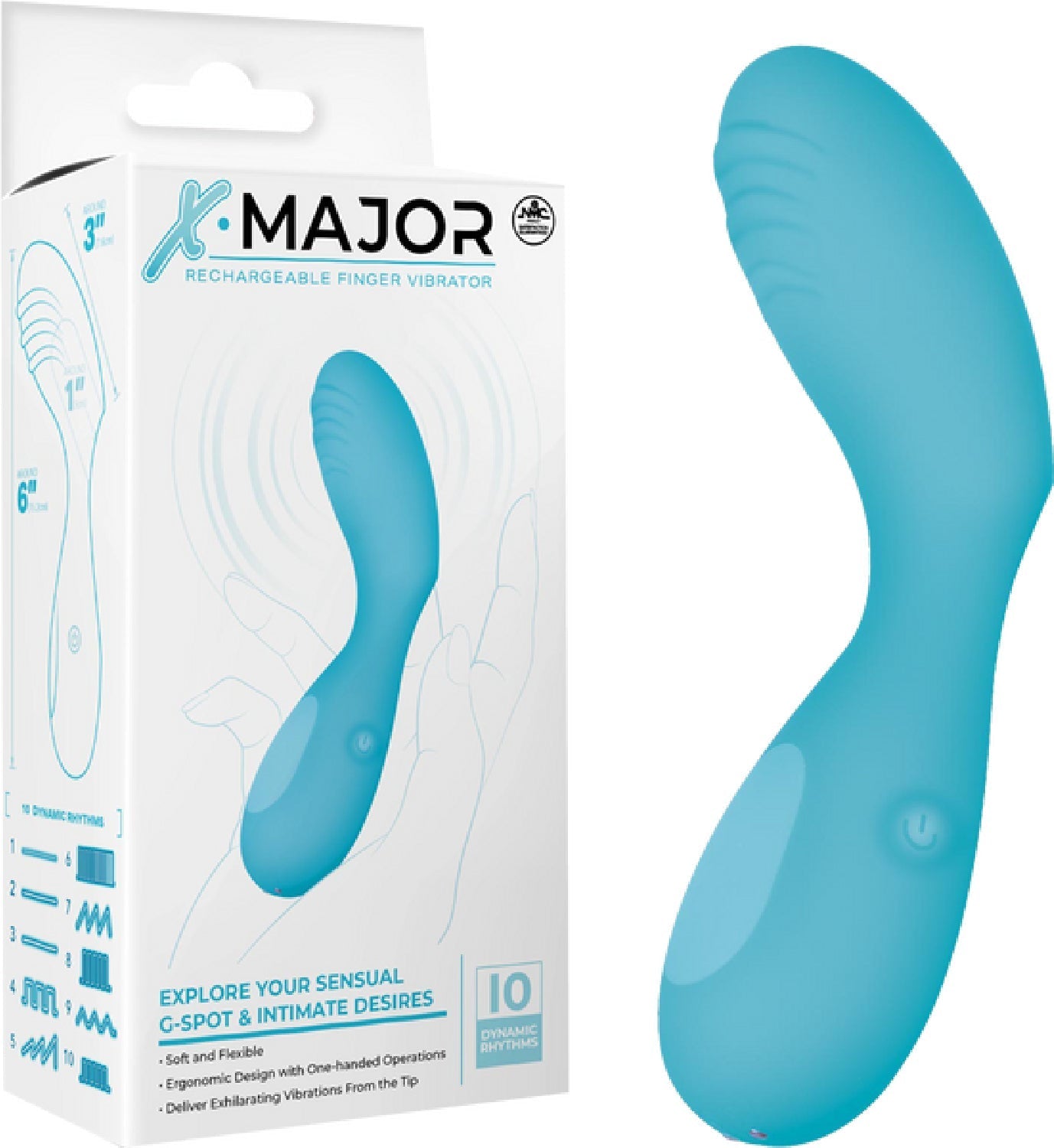 Rechargeable Finger Vibrator – Soft Flexible One-Handed Operation Vibrator > Vibrators > Finger Vibrators - Tophatter Daily Deals