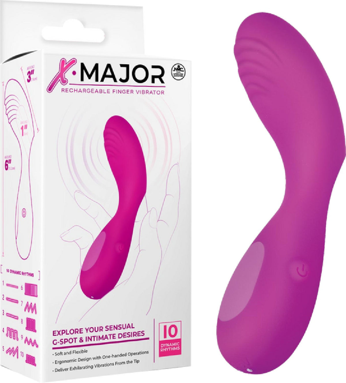 Rechargeable Finger Vibrator – Soft Flexible One-Handed Operation Vibrator > Vibrators > Finger Vibrators - Tophatter Daily Deals