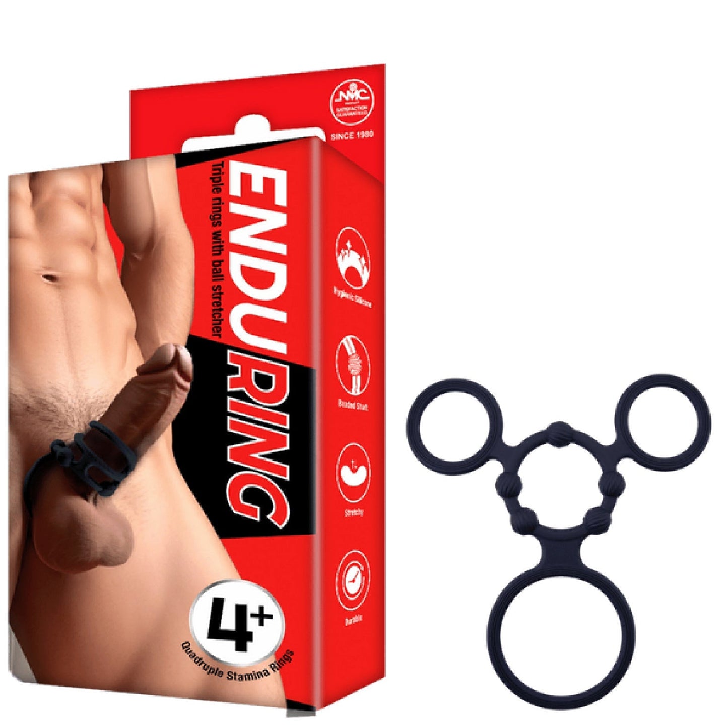 Triple Ring With Ball Stretcher – Stretchy Durable Silicone Ball Stretcher > Sex Toys For Men > Ball Stretchers - Tophatter Daily Deals