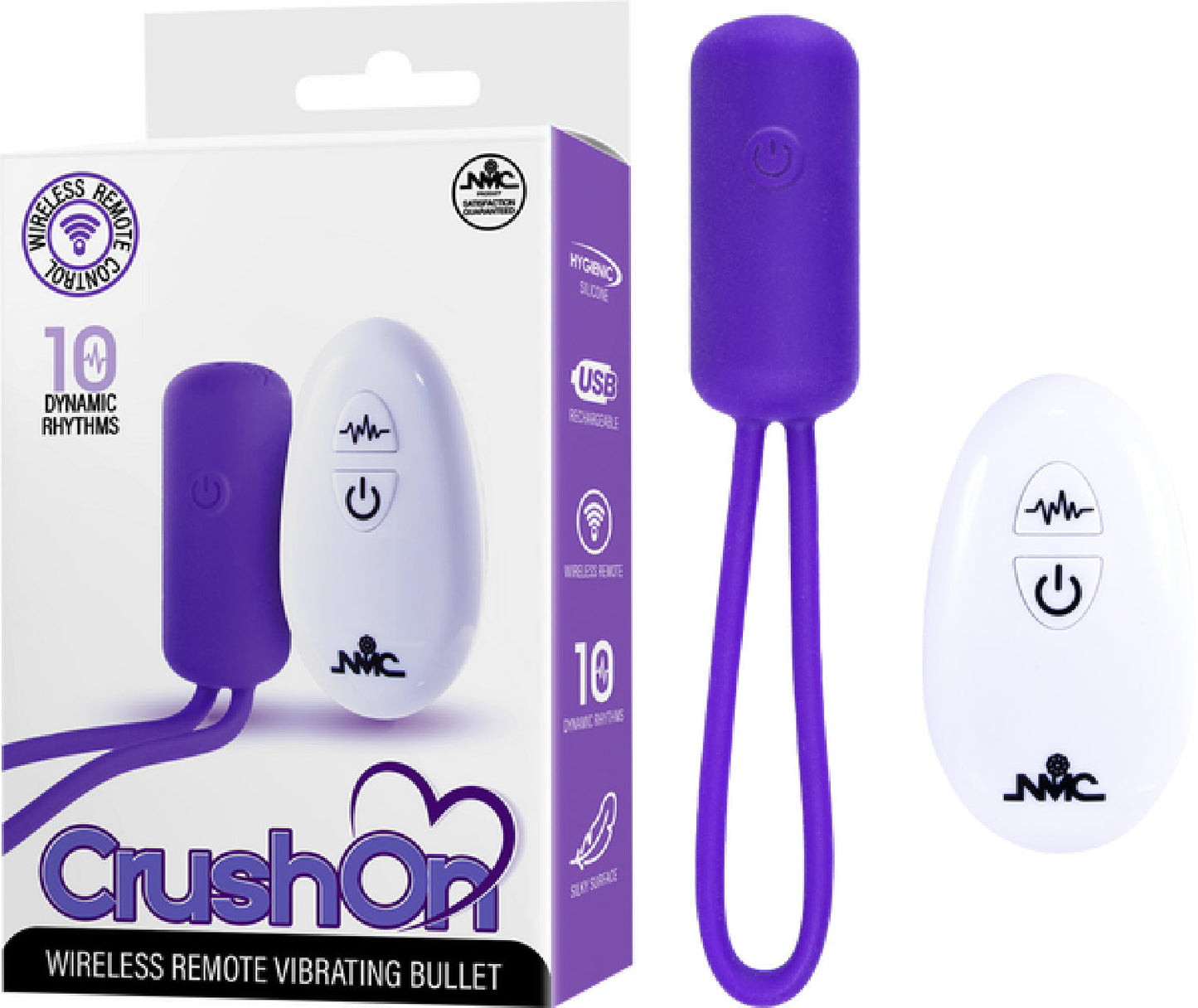 Crush On - Wireless Remote Vibrating Bullet – USB Rechargeable Silicone Bullet Vibrator > Vibrators > Mini Vibrators - Tophatter Daily Deals