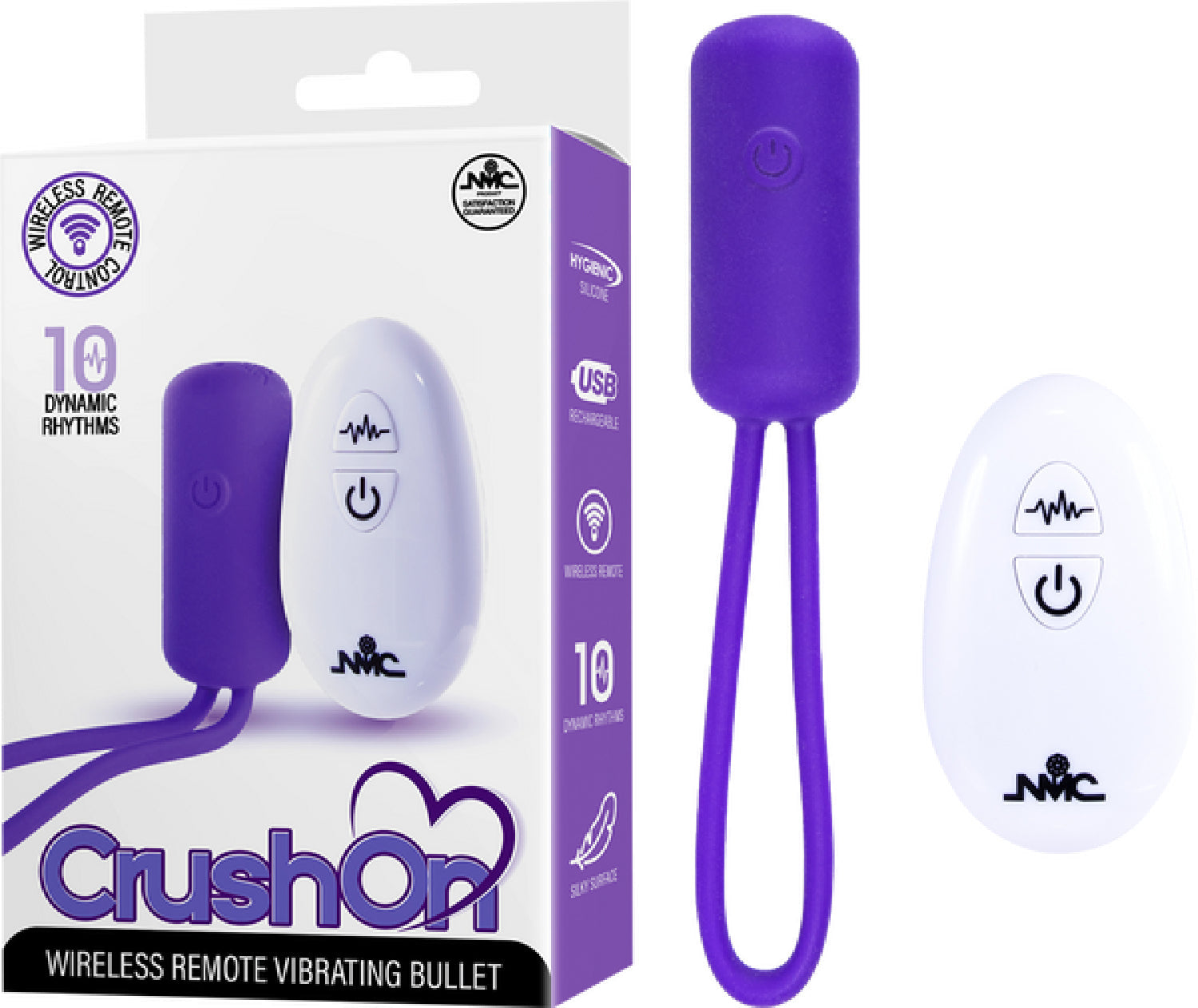 Crush On - Wireless Remote Vibrating Bullet – USB Rechargeable Silicone Bullet Vibrator > Vibrators > Mini Vibrators - Tophatter Daily Deals