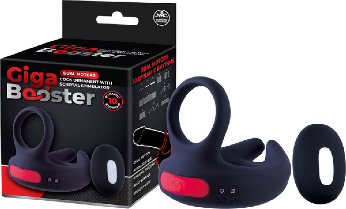 Dual Motor Cock Ring with Scrotal Stimulator – Rechargeable Splashproof Silicone Toy > Cock Ring > Vibrating - Tophatter Daily Deals