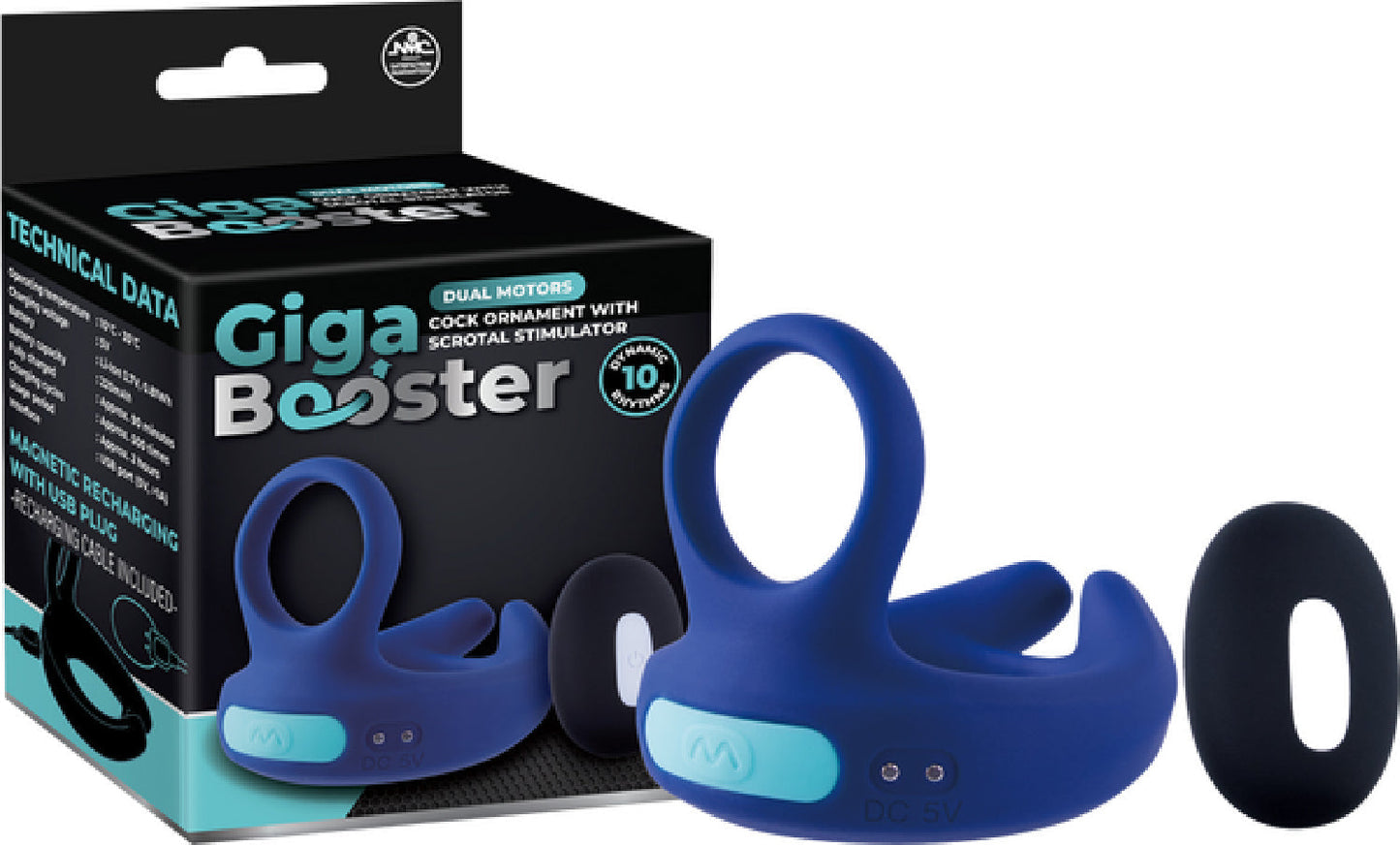 Dual Motor Cock Ring with Scrotal Stimulator – Rechargeable Splashproof Silicone Toy > Cock Ring > Vibrating - Tophatter Daily Deals