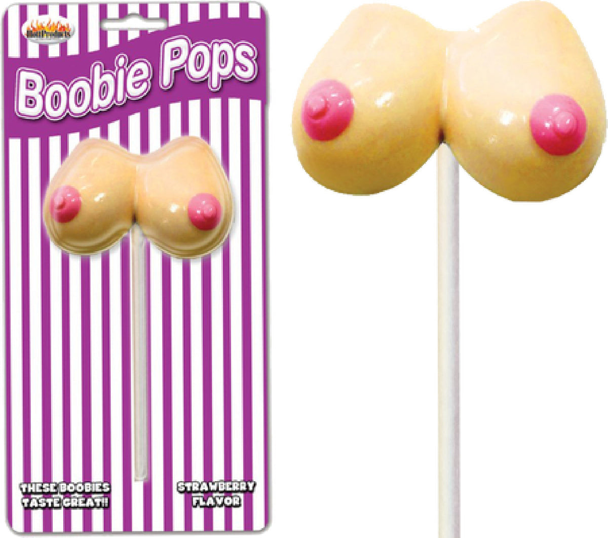 Boobie Pops Candy Strawberry – Novelty Boobie-Shaped Candy > Novelties > Candy & Edible Items - Tophatter Daily Deals