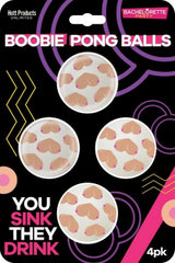 Boobie Beer Pong Balls – Novelty Party Game Accessory Set of Four Balls > Novelties > Bachelor & Bachelorette Items - Tophatter Daily Deals