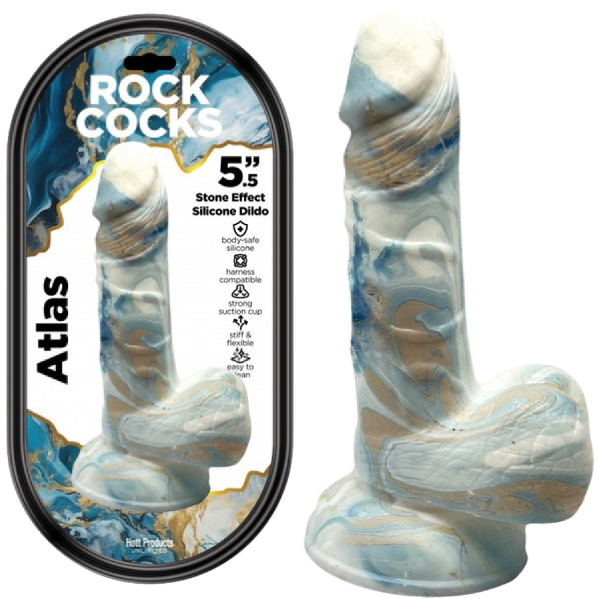 Rock Cocks Atlas – Textured 5.5 Inch Dildo > Dildos > Fantasy - Tophatter Daily Deals