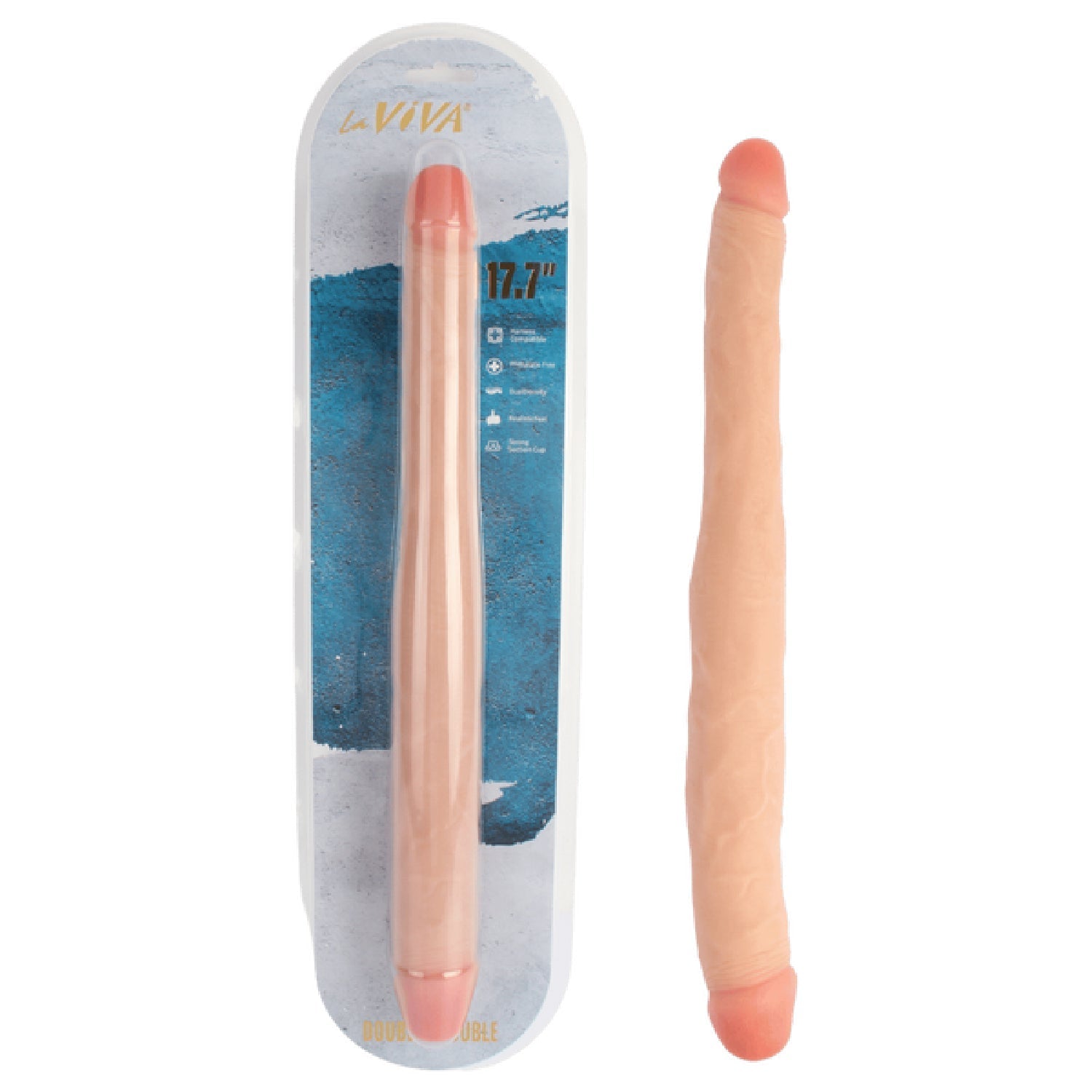 Double Trouble – Realistic Feel Dual Dildo for Anal and Vaginal Use > Dildos > Double Dildos - Tophatter Daily Deals