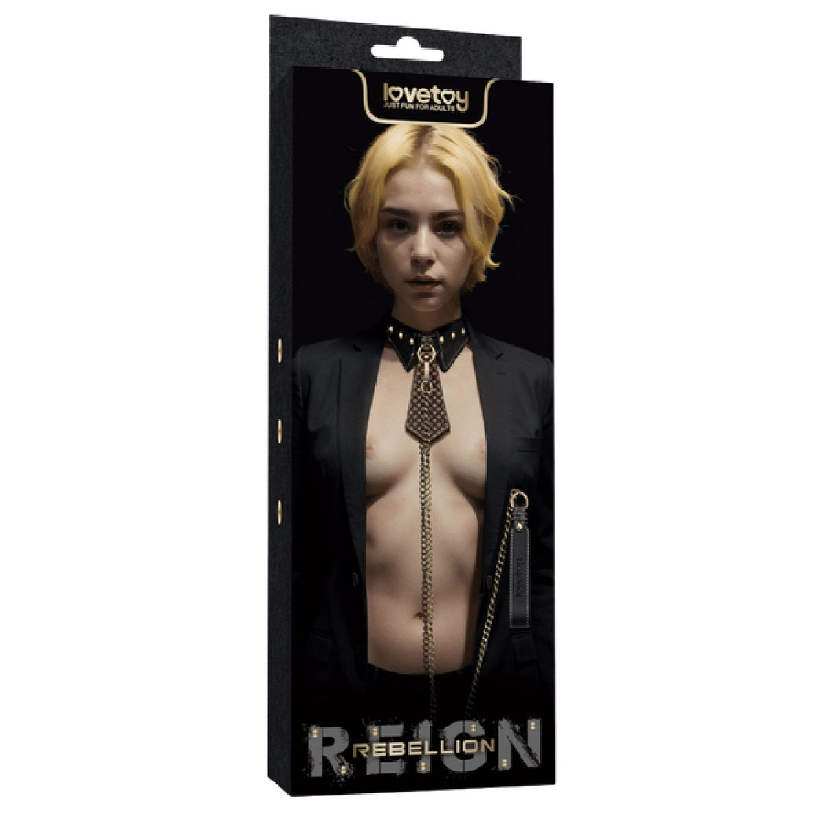 Rebellion Reign Collar with Leash – Luxury PU Leather Bondage Accessory > Bondage Gear > Collars & Leashes - Tophatter Daily Deals