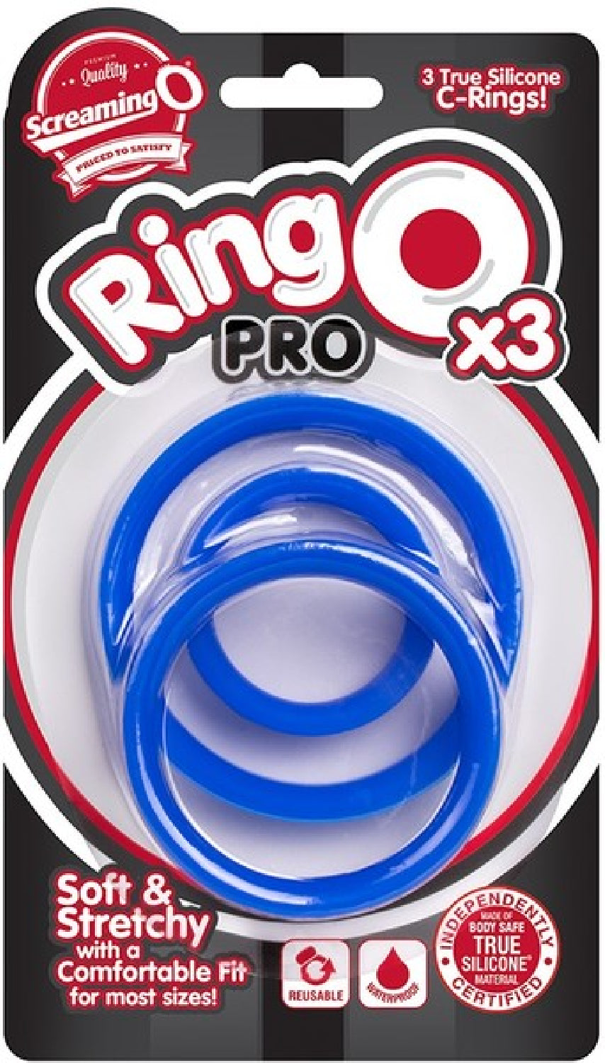 RingO Pro X3 – Durable True Silicone Cock Ring Set with Three Sizes > Cock Ring > Sets - Tophatter Daily Deals