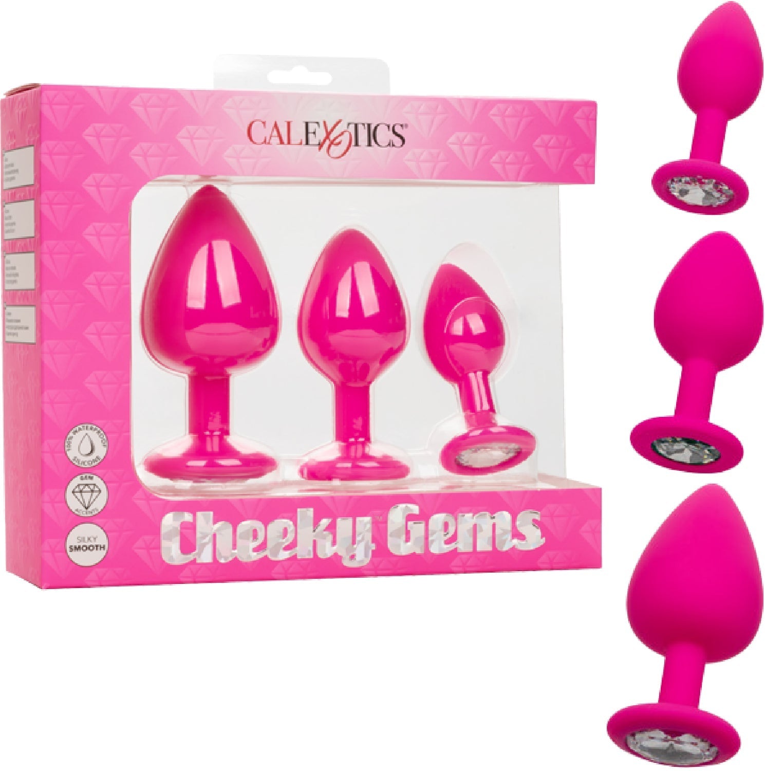 Cheeky Gems – Anal Training Kit with Three Graduated Anal Plugs > Anal Range > Butt Plug Kits - Tophatter Daily Deals