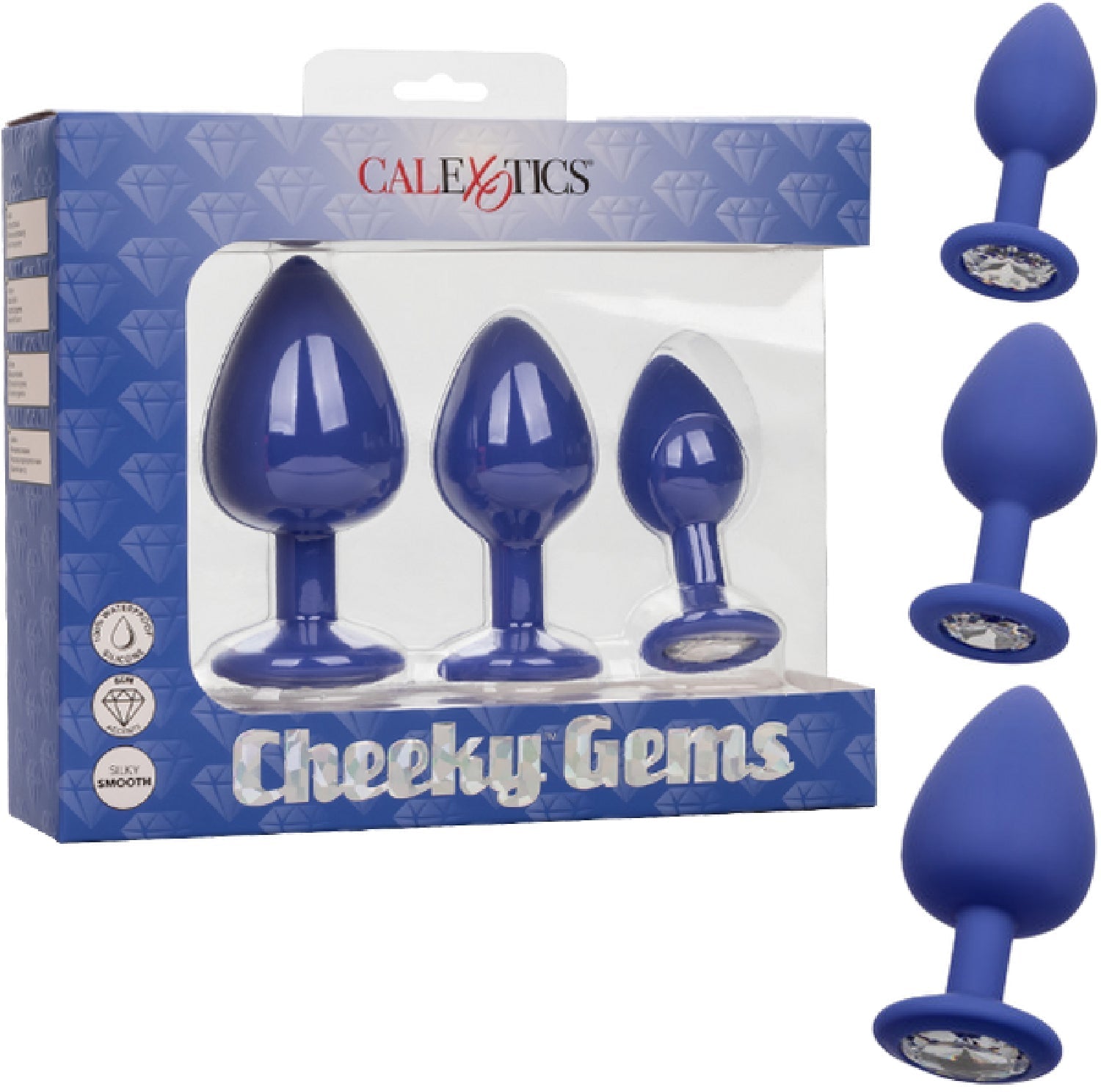 Cheeky Gems – Anal Training Kit with Three Graduated Anal Plugs > Anal Range > Butt Plug Kits - Tophatter Daily Deals