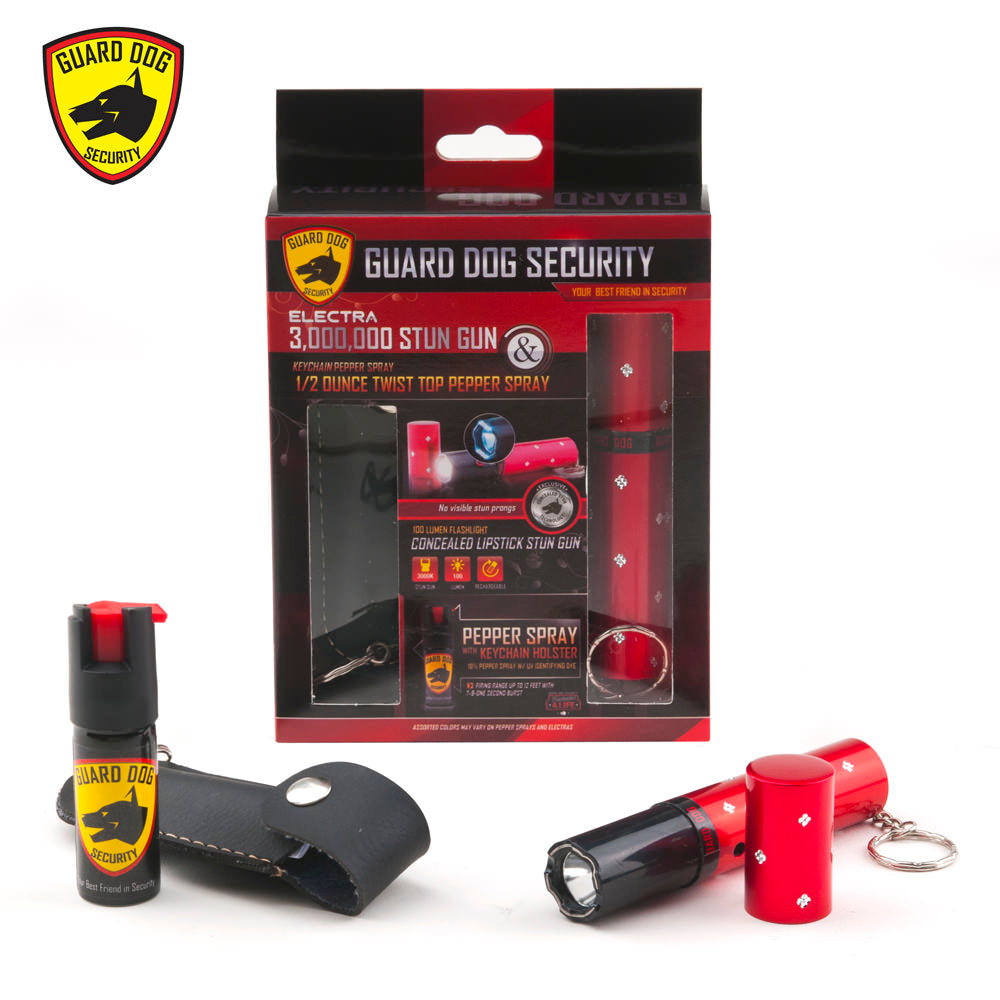 Electra 3 Million Volt Lipstick Stun Gun + 1/2 Ounce Twist Top Pepper Spray Collectible Weapons - Tophatter Daily Deals