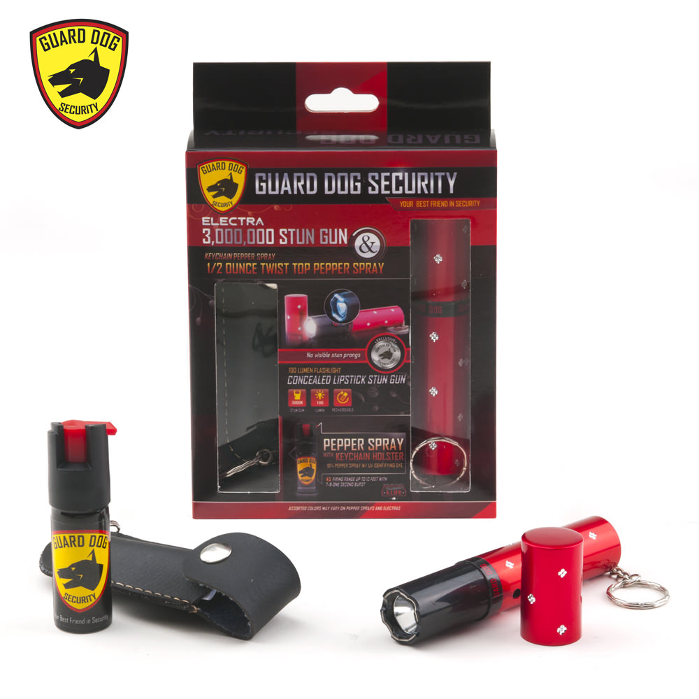 Electra 3 Million Volt Lipstick Stun Gun + 1/2 Ounce Twist Top Pepper Spray - Tophatter's Army Products & Self Defense Collectible Weapons - Tophatter Daily Deals