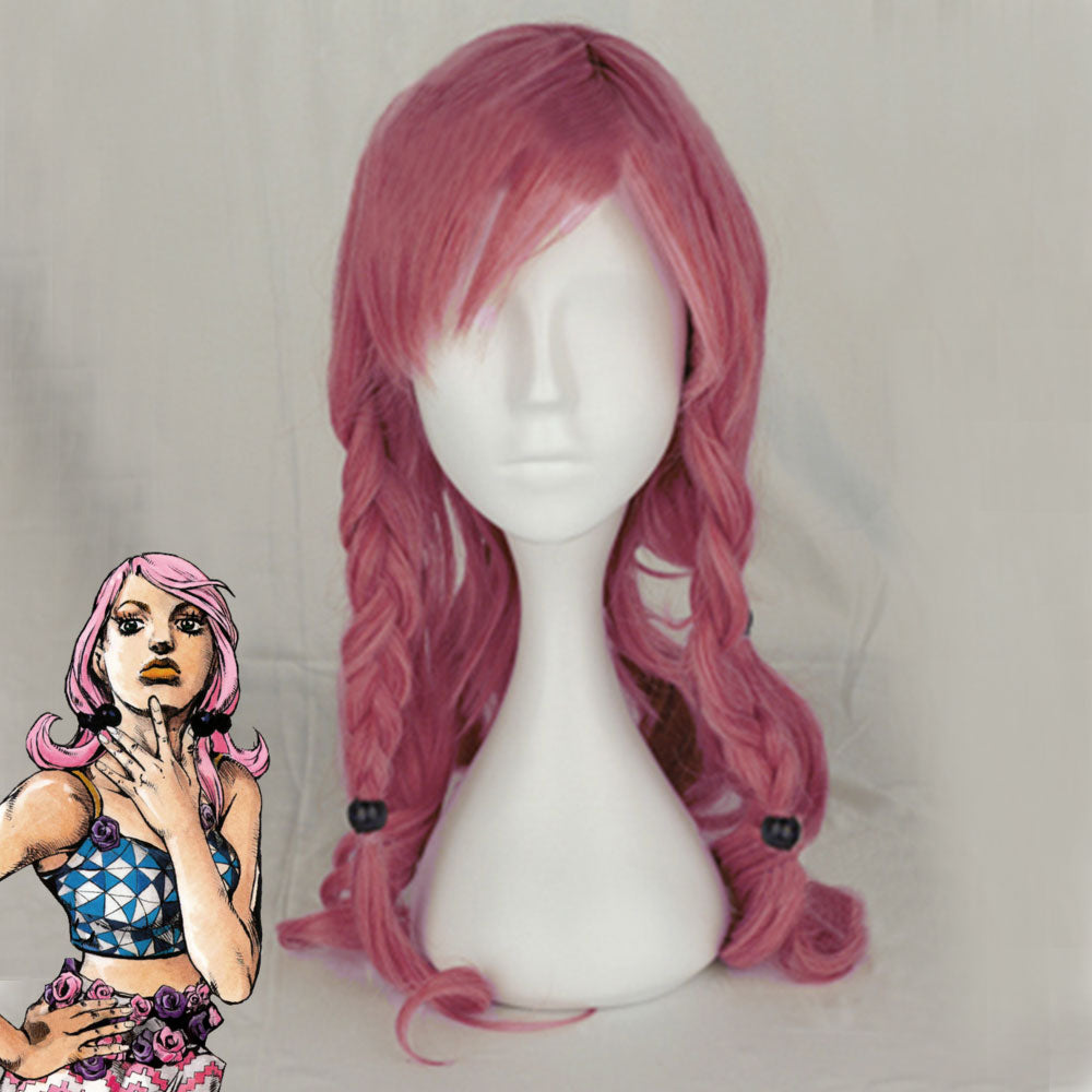 JoJo's Bizarre Adventure：JoJolion Yasuho Hirose Pink Cosplay Wig Wig - Tophatter Daily Deals