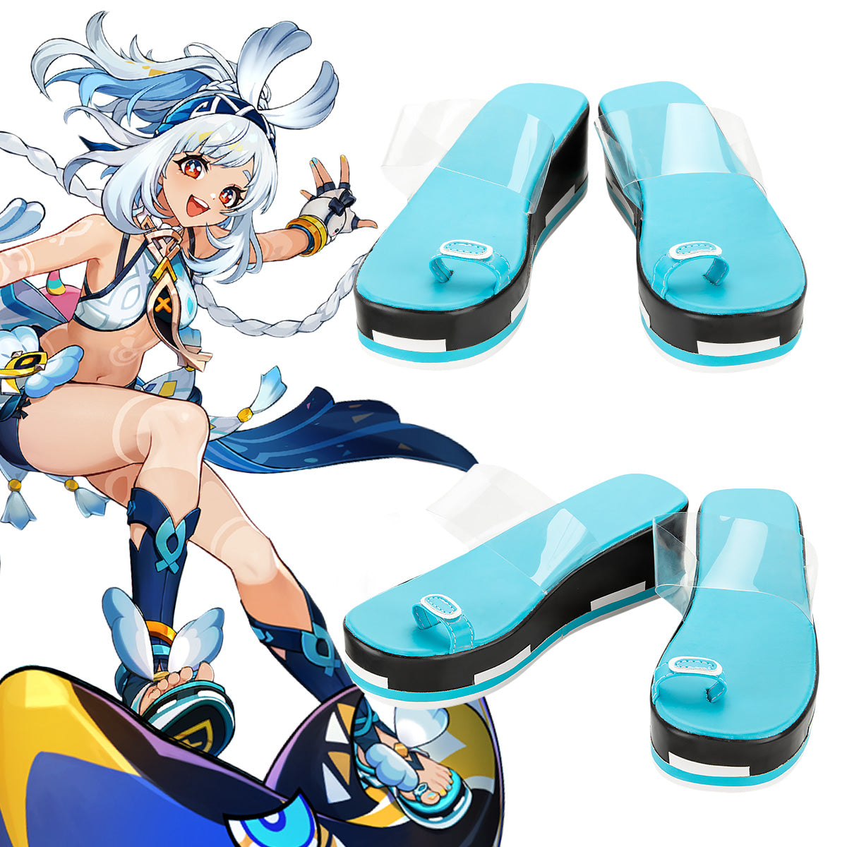 Genshin Impact Natlan Mualani Blue Cosplay Shoes Shoes/Boots - Tophatter Daily Deals