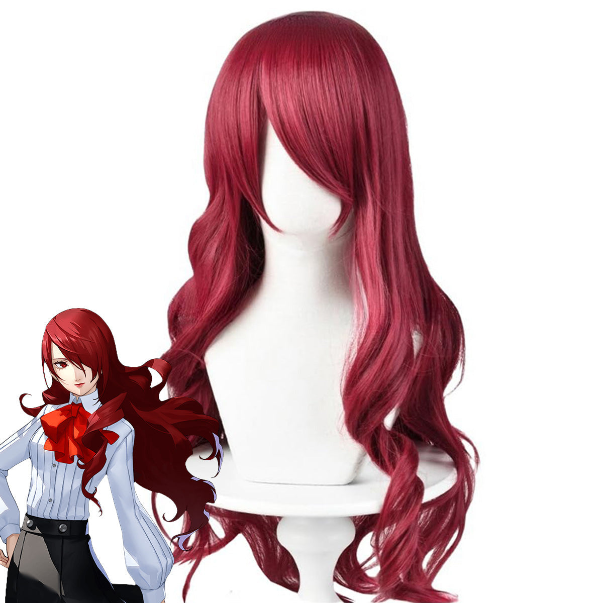 Persona 3 P3 Mitsuru Kirijo Red Cosplay Wig Wig - Tophatter Daily Deals