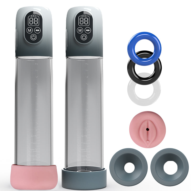 Moss - 4 IN 1 Vacuum Penis Pump with Multiple Training modes for the Training Season Grey Penis Pumps - Tophatter Daily Deals