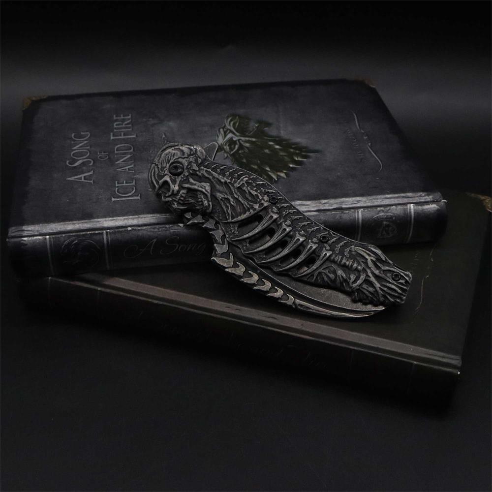 Cool Skull Folding Knife Tool - Tophatter Daily Deals