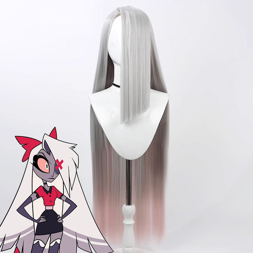 Hazbin Hotel Vaggie Silver Pink Cosplay Wig Wig - Tophatter Daily Deals