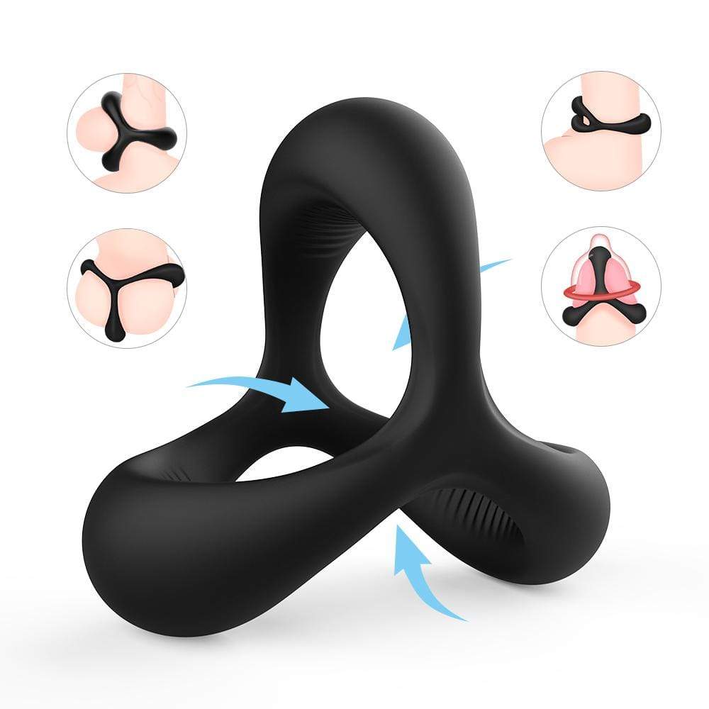 SHANDE - Erection Enhancing Penis Ring Black Penis Rings - Tophatter Daily Deals