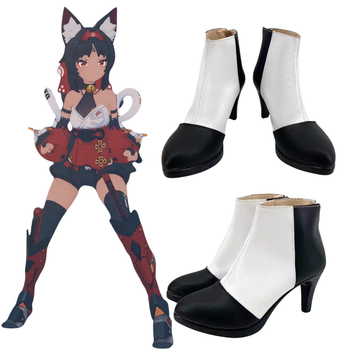 Zenless Zone Zero Nekomiya Mana Black Cosplay Shoes Shoes/Boots - Tophatter Daily Deals