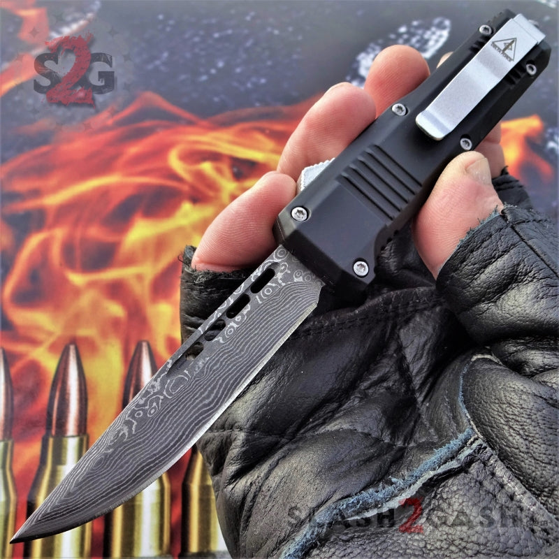 S2G Tactical Small 7" OTF Bullet HK Automatic Knife - REAL Layered Damascus Knife-OTF - Tophatter Daily Deals