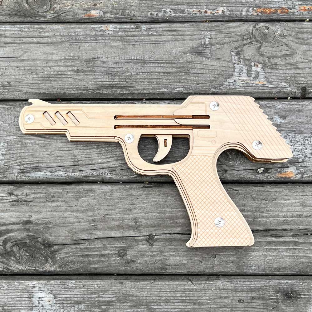DIY 3D Semi-auto Rubber Band Pistol Model Kit - Tophatter Daily Deals