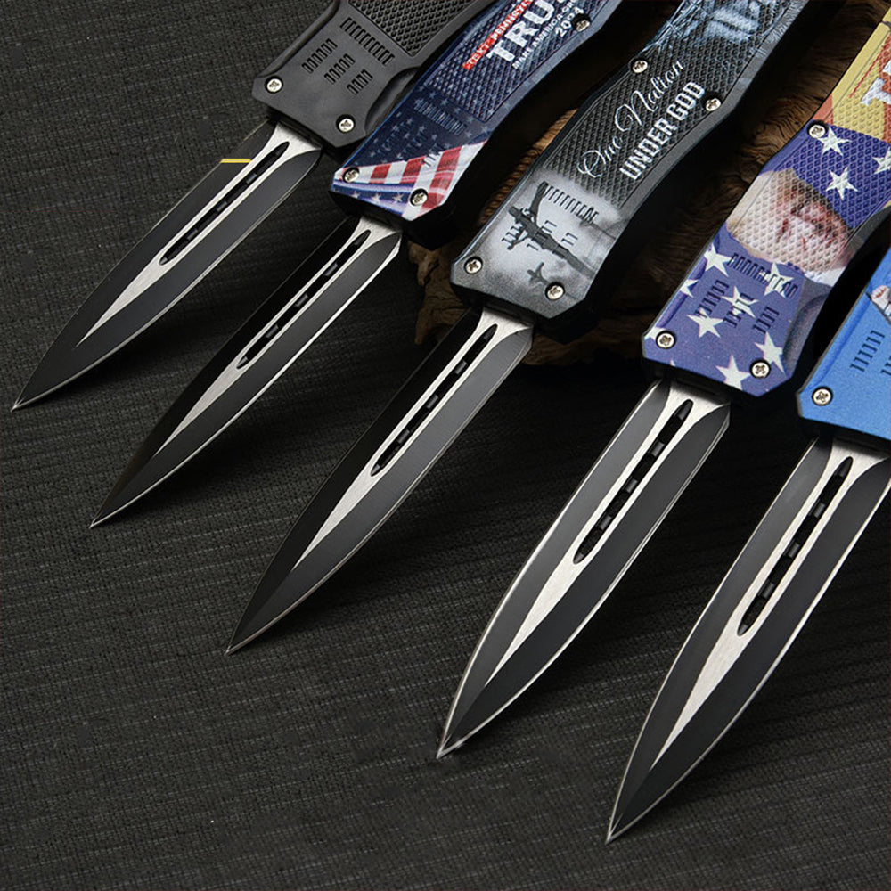 Trump ABS Handle OTF Knife Trump Supporters Knife - Tophatter Daily Deals