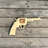 Assembled Revolver Wooden Rubber Band Gun Model Kit - Tophatter Daily Deals