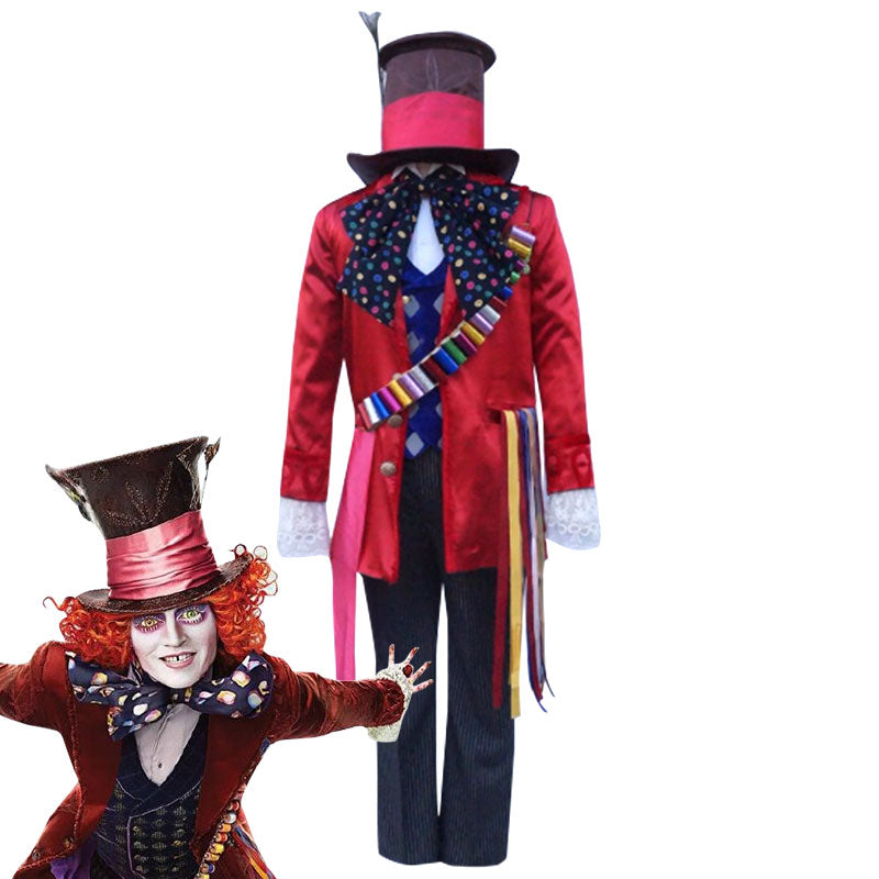 [In stock]Alice in Wonderland: Alice Through the Looking Glass Mad Hatter Cosplay Costume Costume - Tophatter Daily Deals
