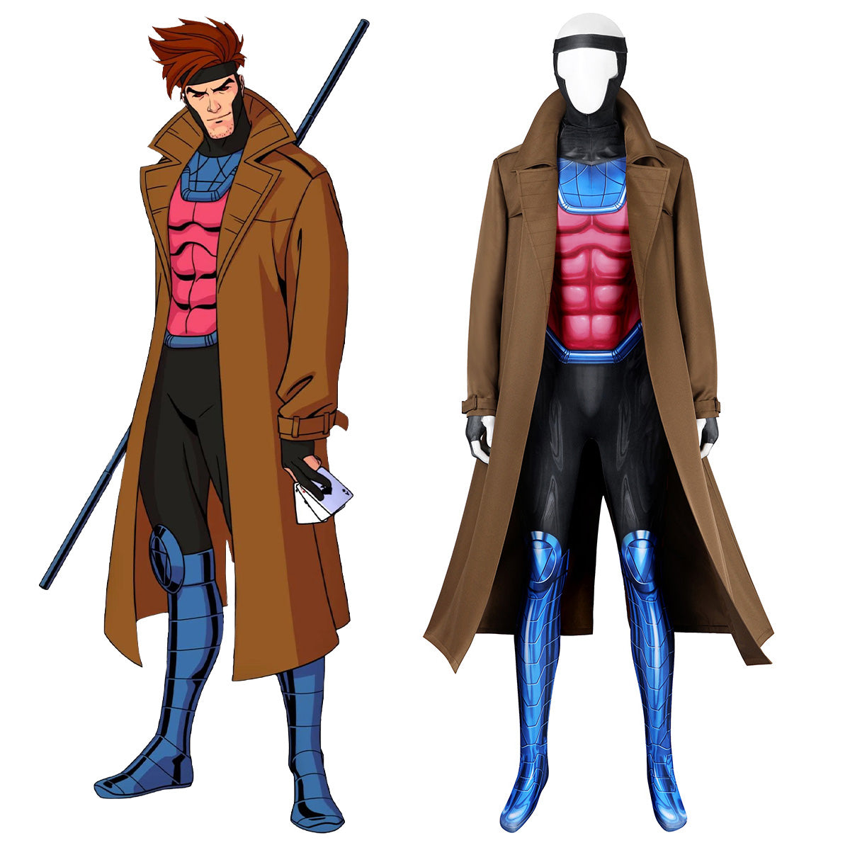 MAV Legends X-Men '97 Gambit Cosplay Costume - Tophatter Daily Deals