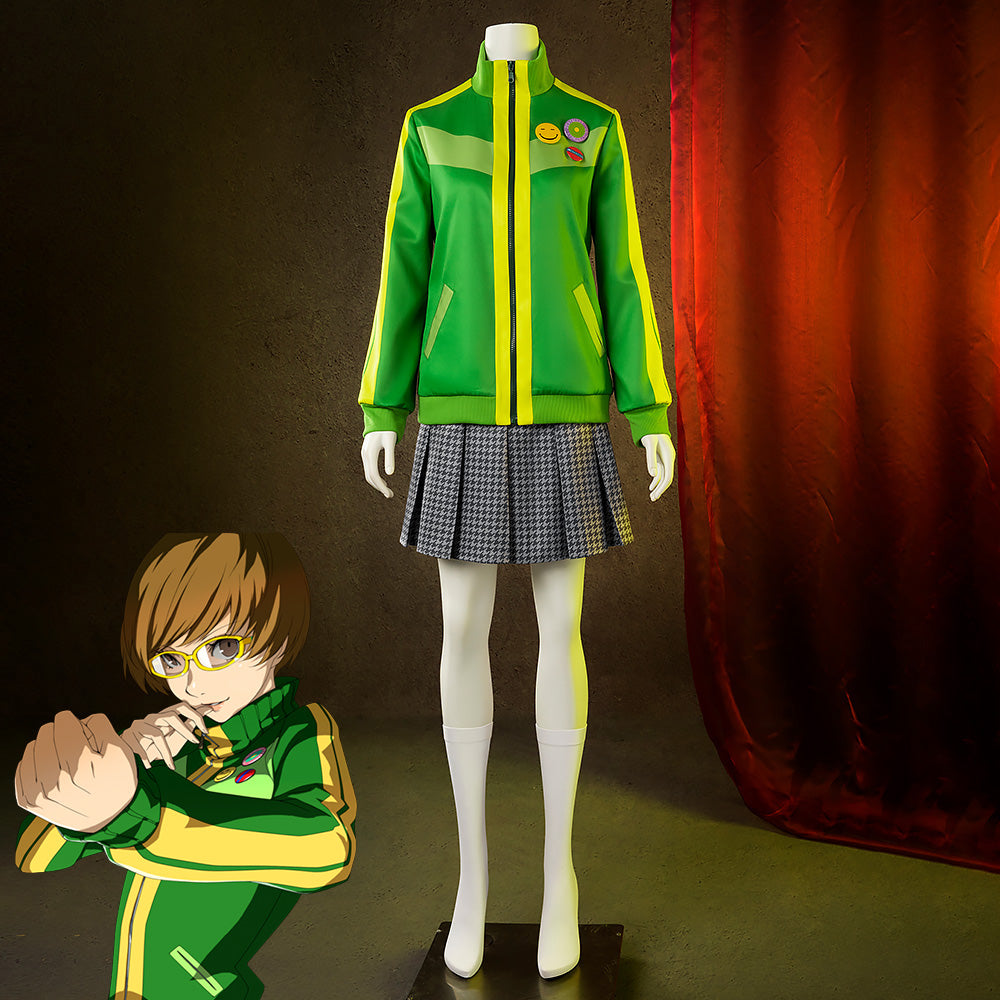 Persona 4 Golden Satonaka Chie Green Cosplay Costume Costume - Tophatter Daily Deals