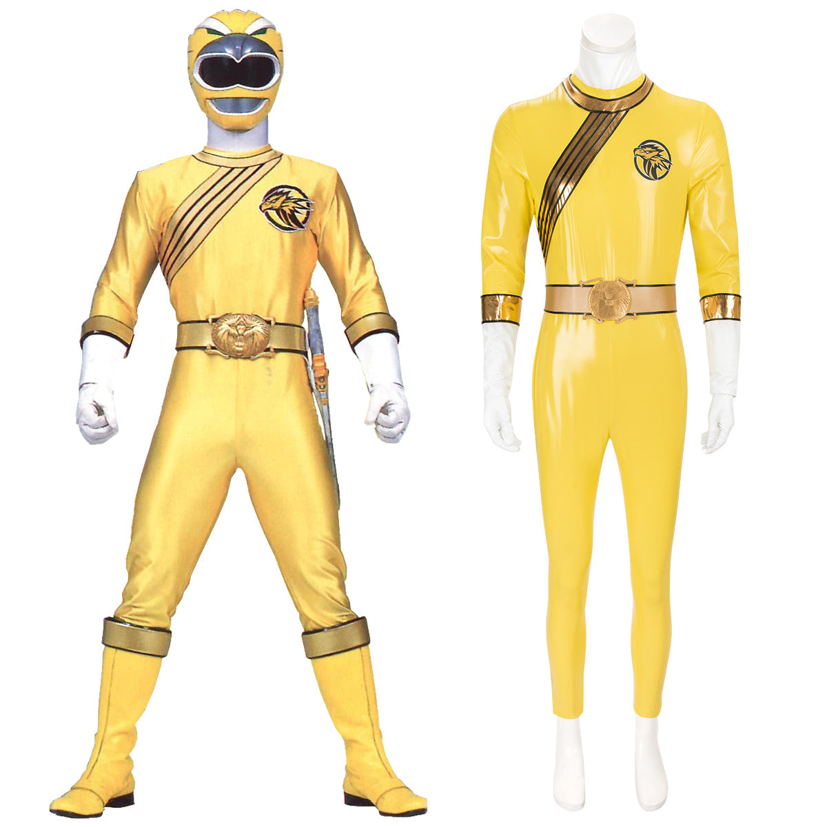Power Rangers Wild Force Yellow Wild Force Ranger Cosplay Costume Costume - Tophatter Daily Deals