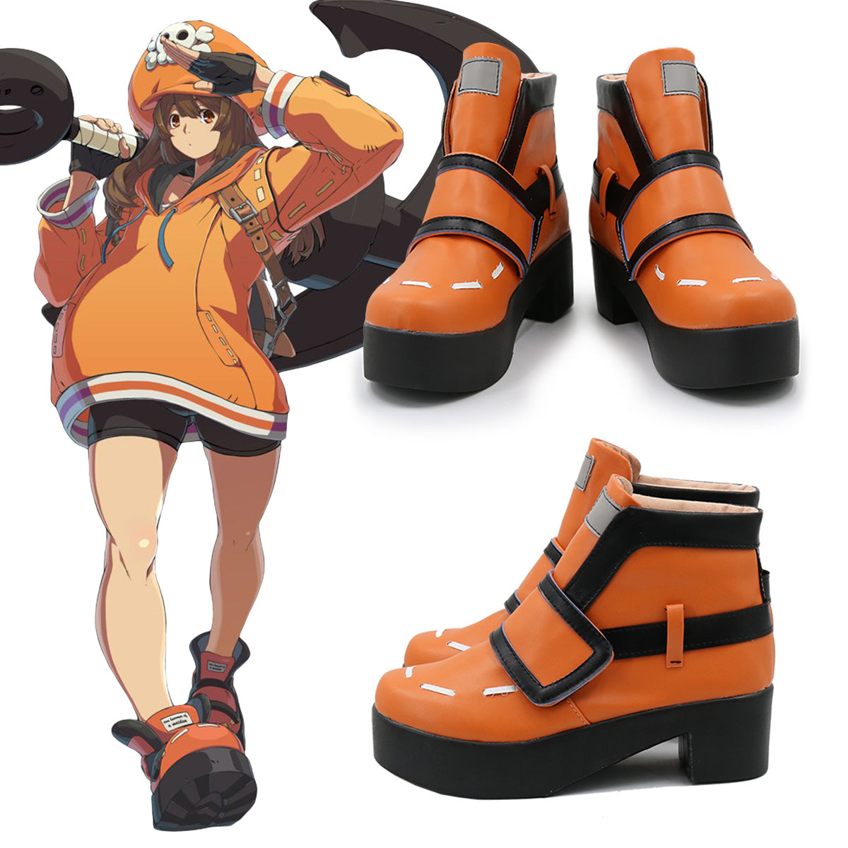 Guilty Gear STRIVE May Black Orange Cosplay Shoes Shoes/Boots - Tophatter Daily Deals