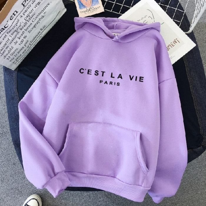 Oversized Cozy Women's Hoodie - Relaxed Plush, For Winter Purple - Tophatter Daily Deals