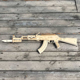 AK47 Wooden Rubber Band Replica Gun Model Kit - Tophatter Daily Deals