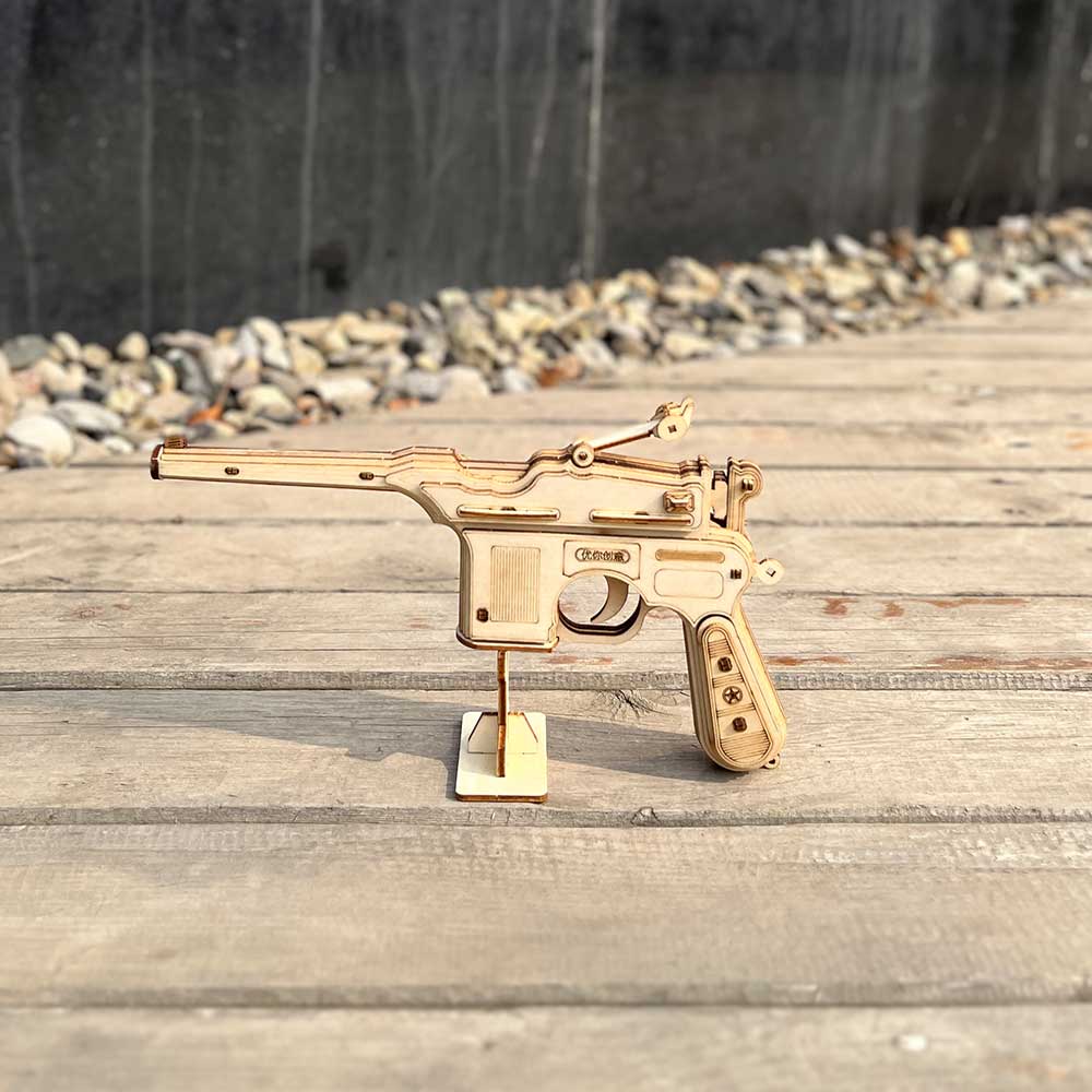 Mauser Military Pistol Wooden Model Pistol 3D Puzzle - Tophatter Daily Deals